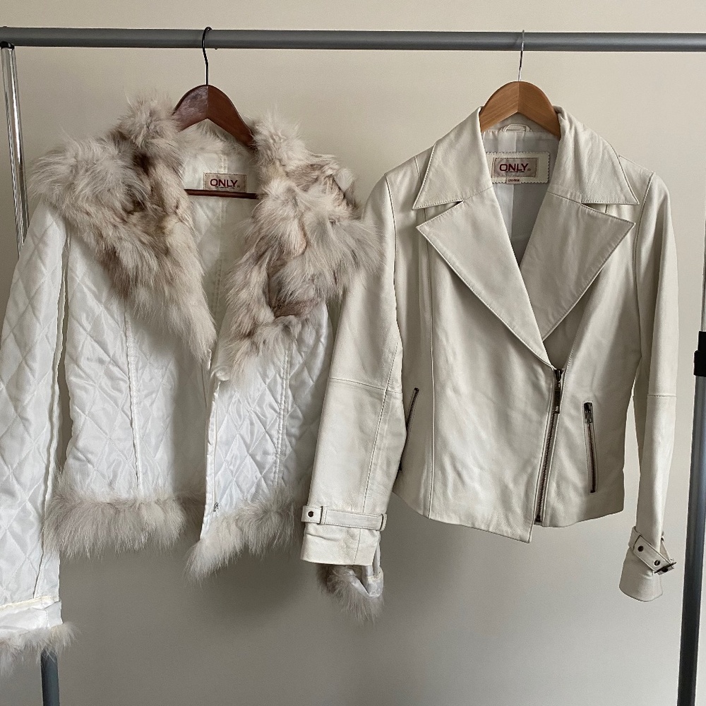 Only Fur-Lined Leather Jacket